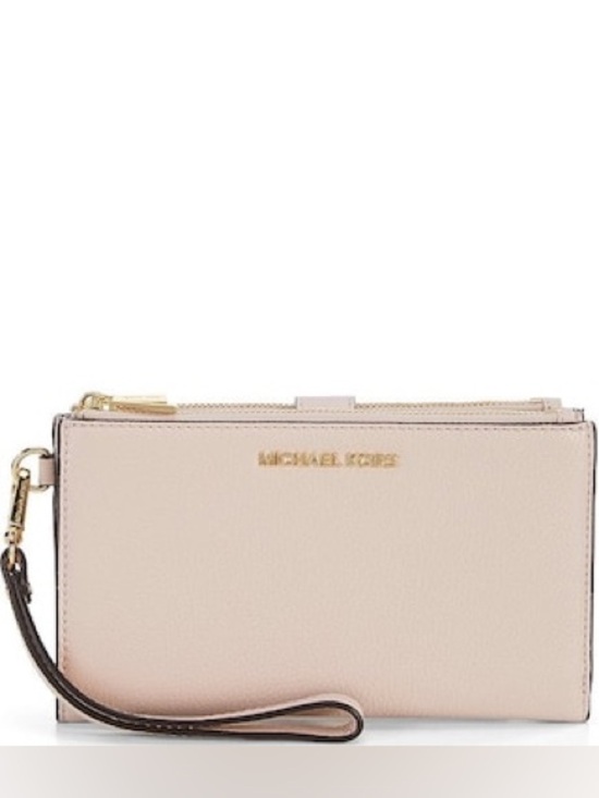 Michael Kors Handbags - New With Tags! Michael Kors Adele Double Zip Gold Tone Wristlet Wallet Soft Pink